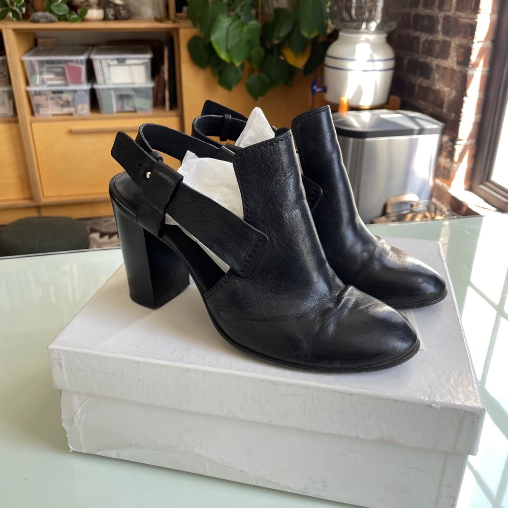 Costume National Black Leather Heels